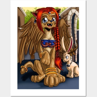 Sphinx Girl Jackolope 2019 Posters and Art